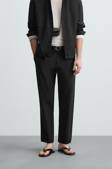 STRAIGHT-LEG TROUSERS - Black by Zara