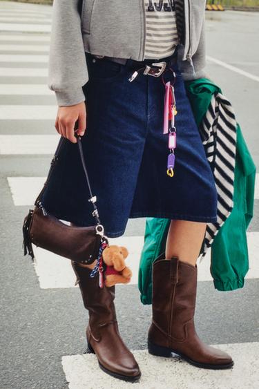 LEATHER COWBOY BOOTS — Brown 1