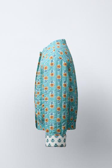 PRINTED PUFFER JACKET - Light blue by Zara - Image 2