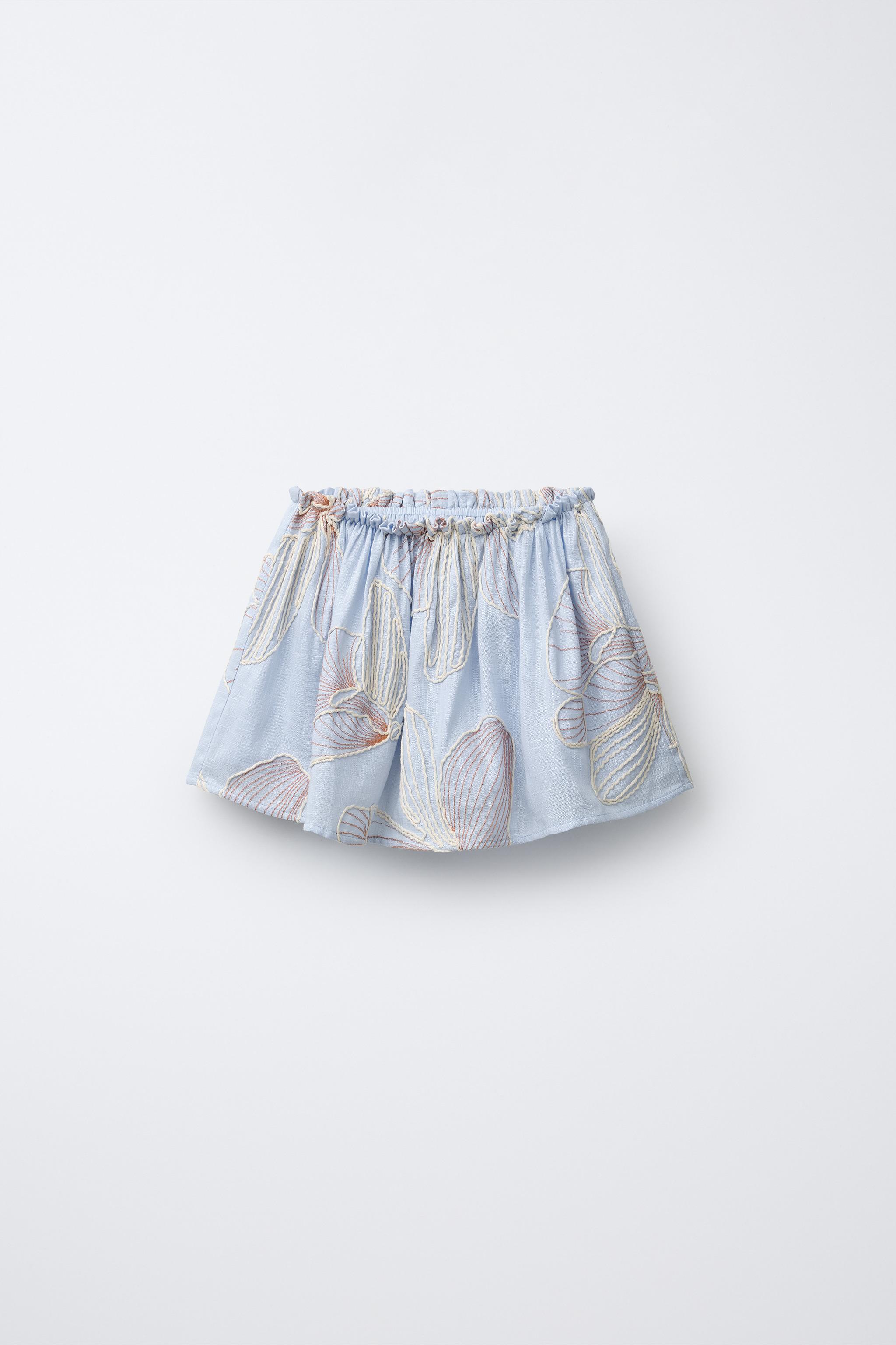 JUPE BRODERIE FLEURS