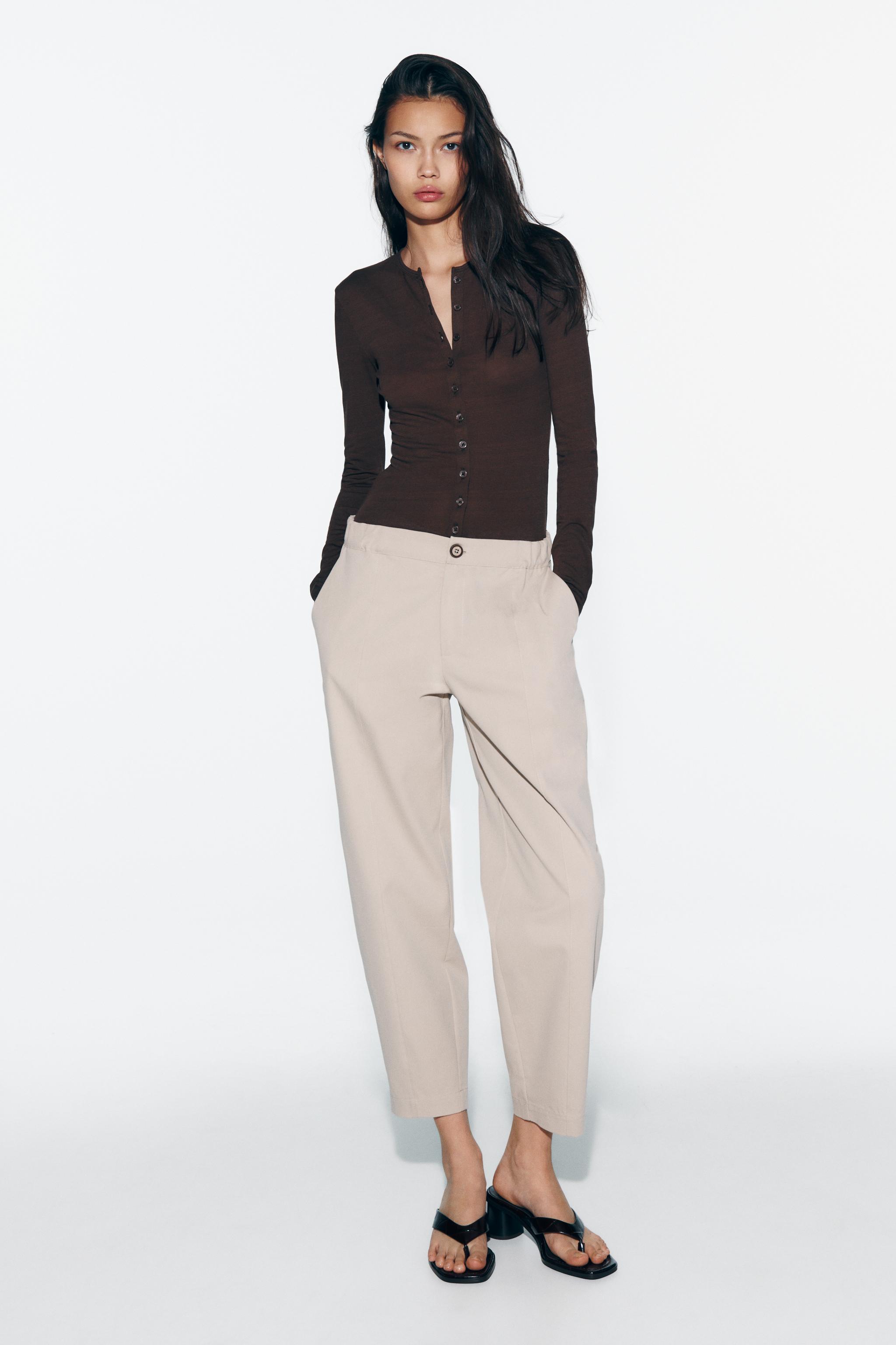 Zara, Pants & Jumpsuits, Zara Work Pants Blackplaid