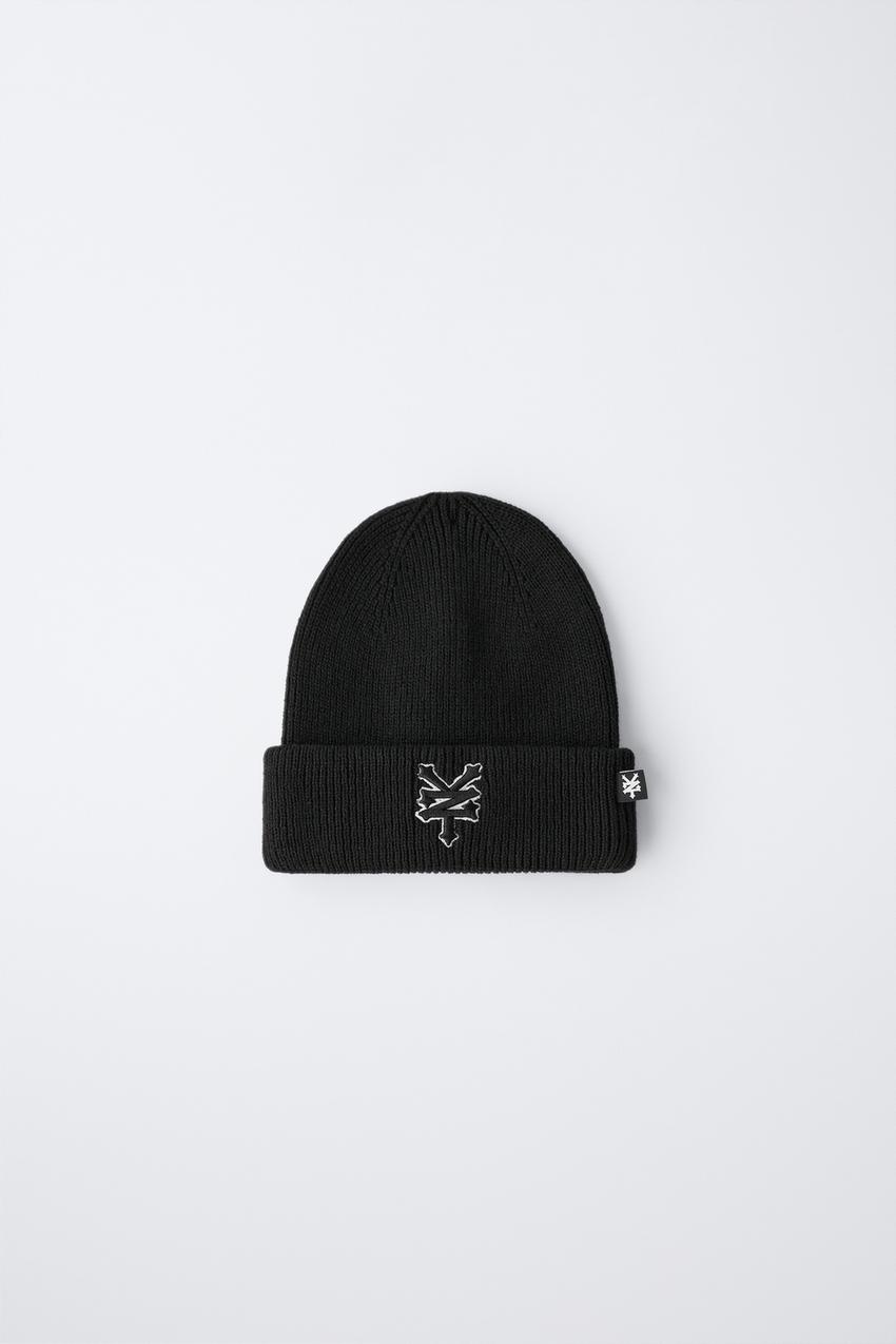 ZOO YORK © X ZARA KNIT HAT - Black | ZARA United States display picture 1
