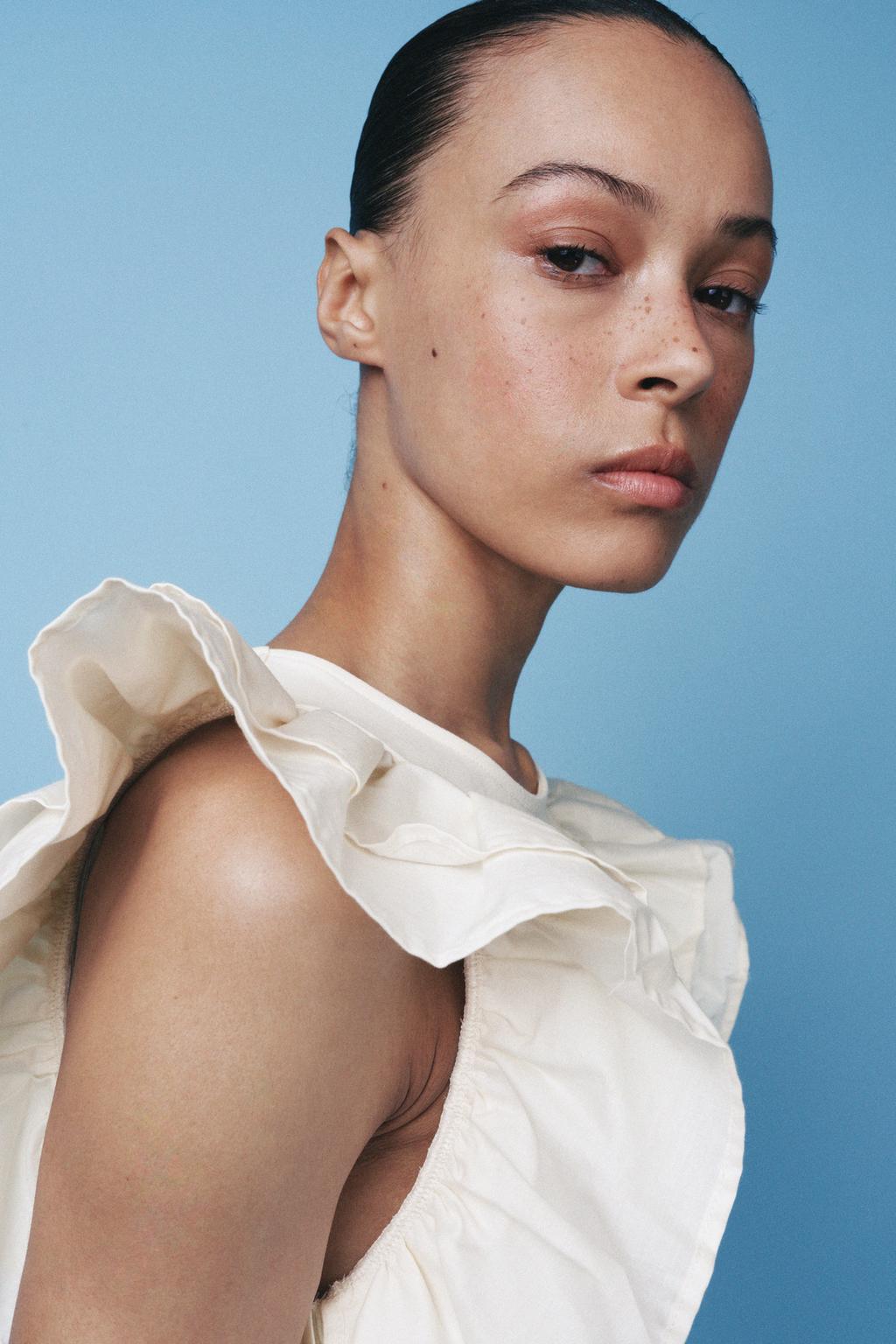 Thumbnail image for COMBINED RUFFLED DRESS WITH BELT