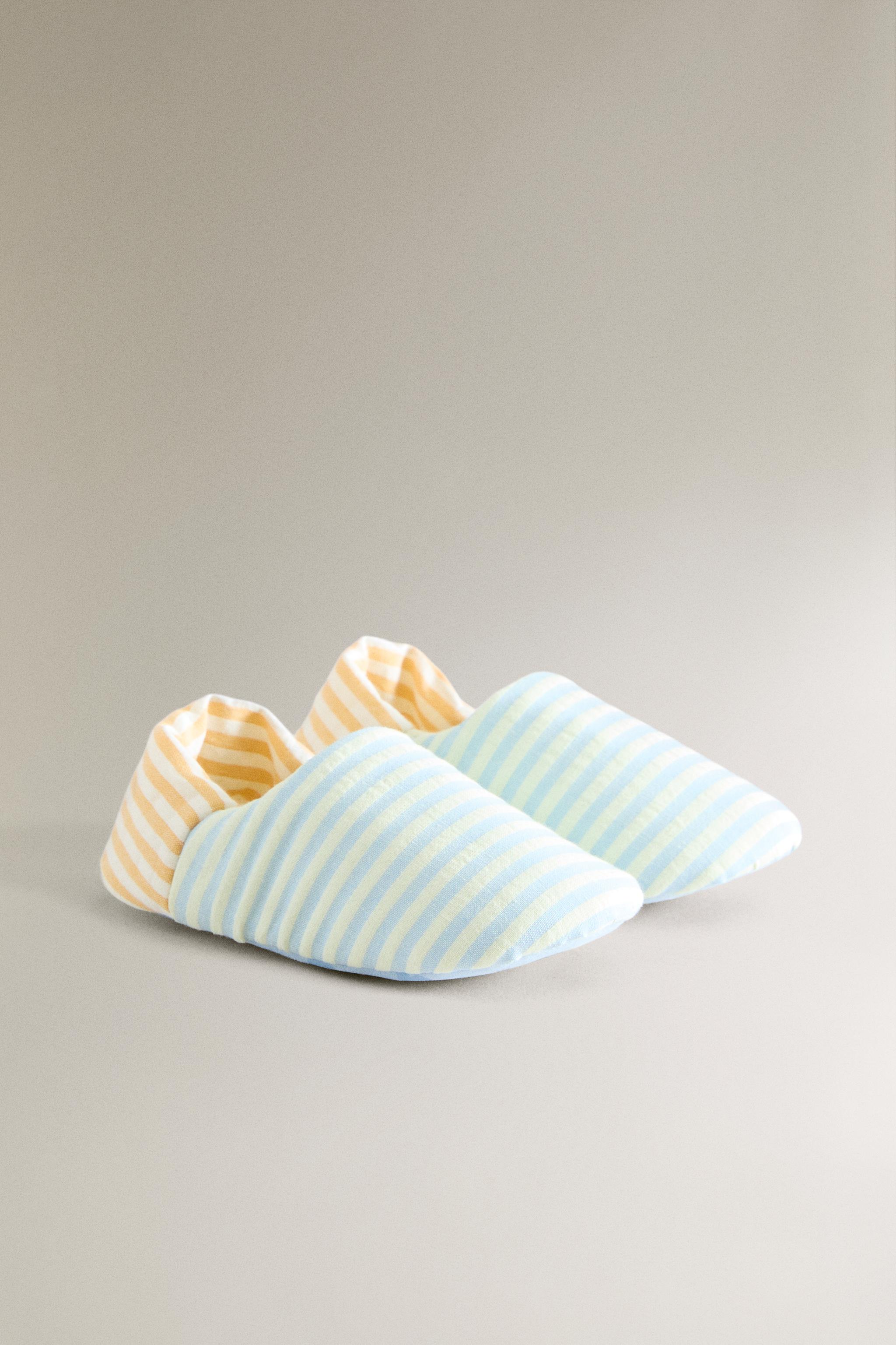 Детские тапочки Zara KIDS' STRIPED SLIPPERS — фото 2
