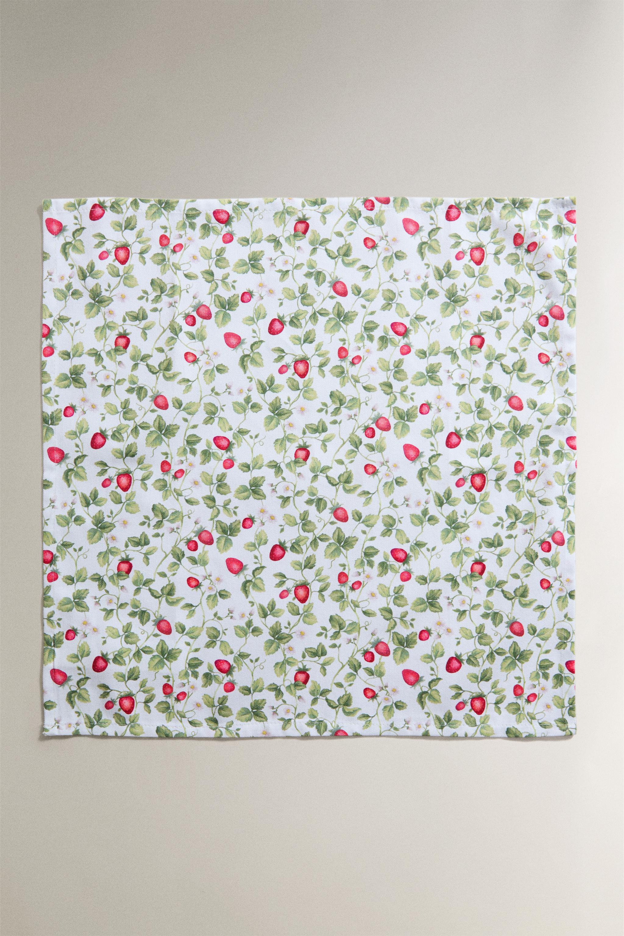 PACK SERVIETTES DE TABLE FRAISES (LOT DE 2)