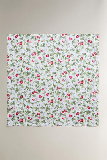 PACK SERVIETTES DE TABLE FRAISES (LOT DE 2) - Verts de Zara - Image 1
