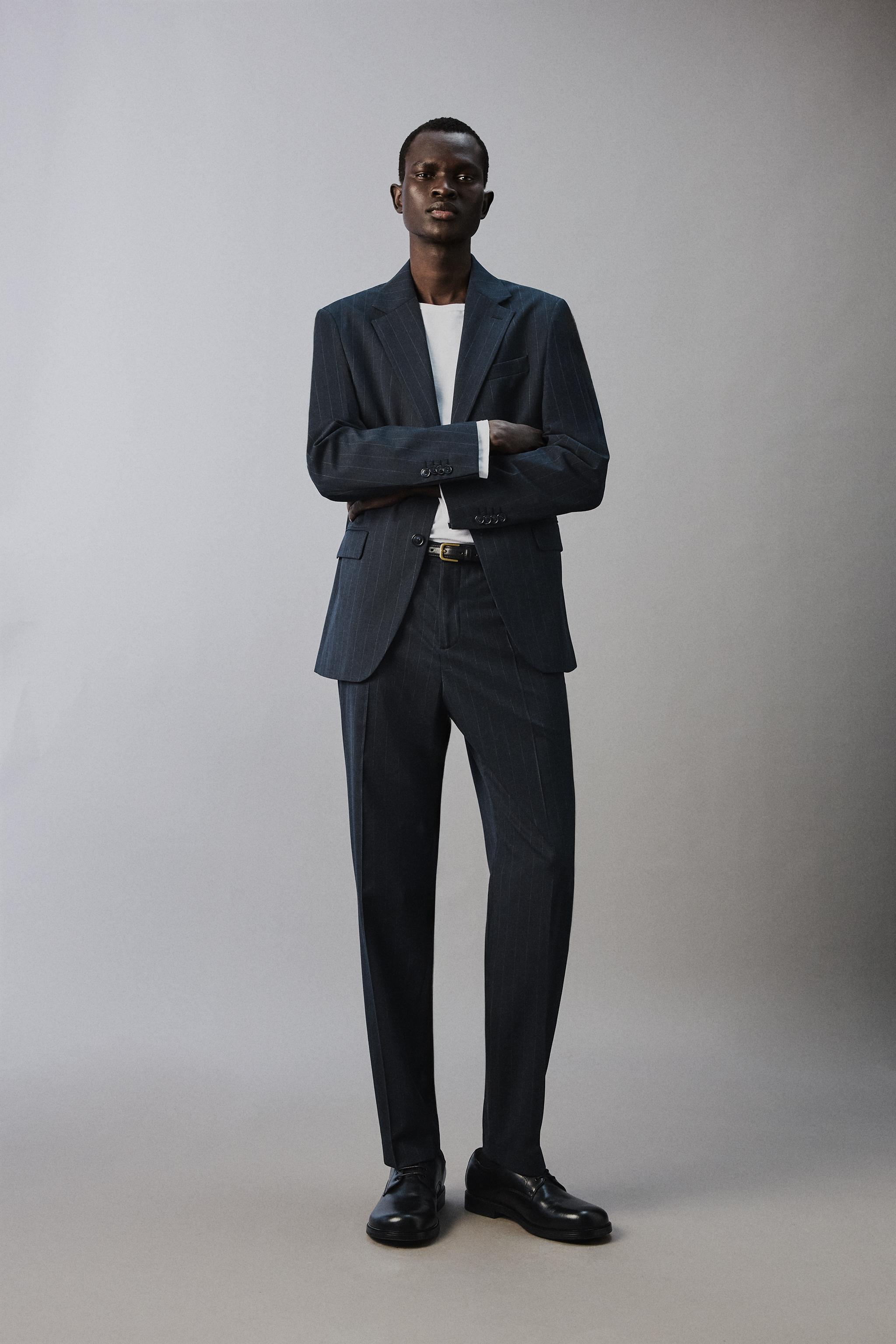 PANTALON DE COSTUME À RAYURES