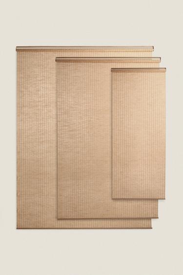 CURTAIN | RETRACTILE JUTE BLIND WITH MEDIUM OPACITY - Light beige by Zara