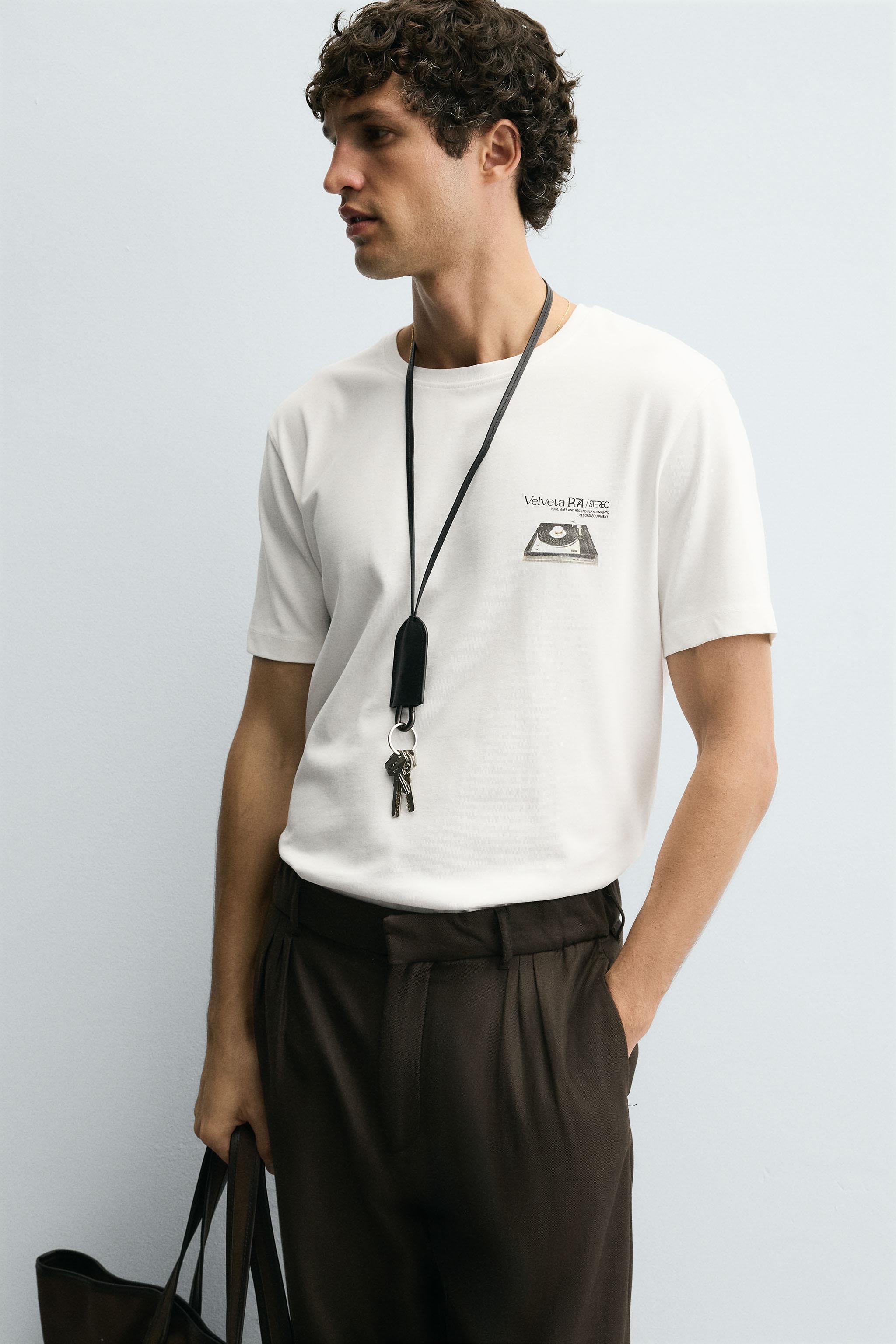 ビニールプリントTシャツ - オフホワイト | ZARA Japan / 日本