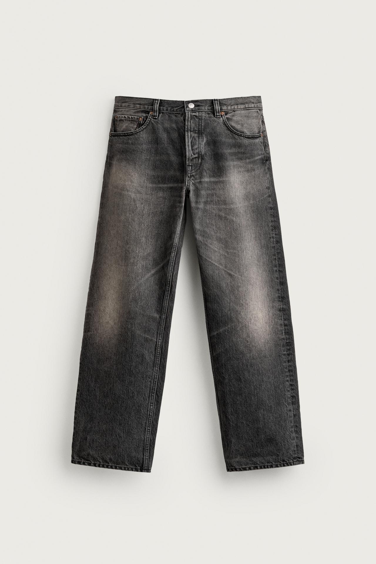 STRAIGHT-FIT JEANS — Charcoal