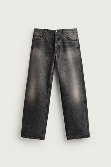 STRAIGHT-FIT JEANS — Charcoal 1