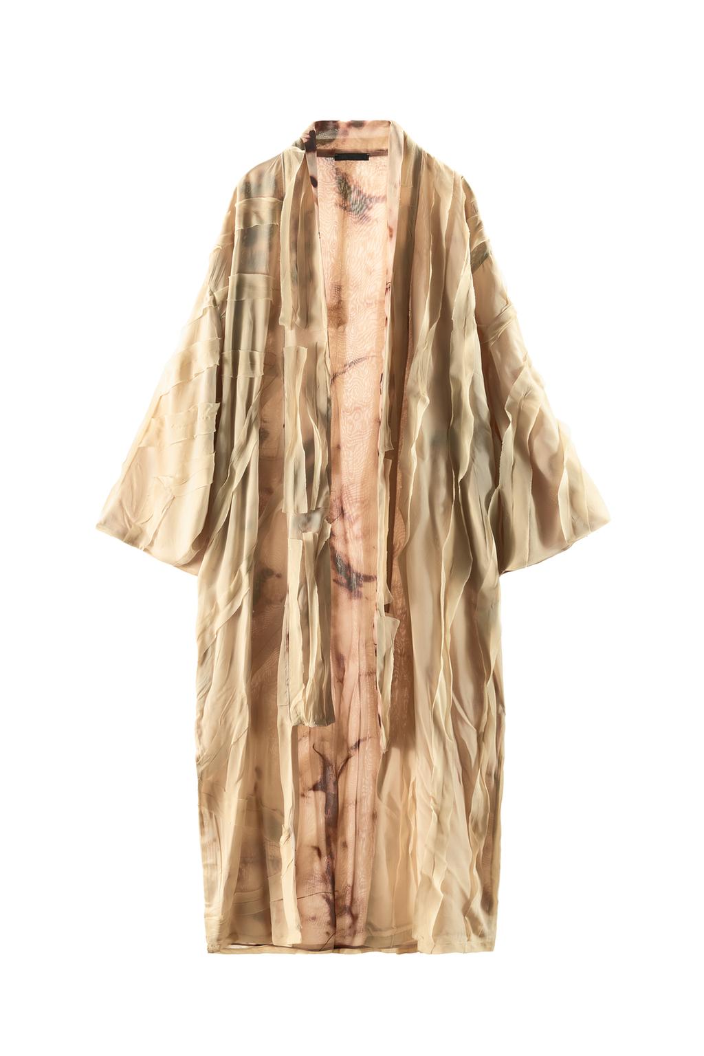 EMBOSSED ORGANZA KIMONO - image 4