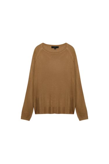 Zara BASIC KNIT JUMPER - Tans