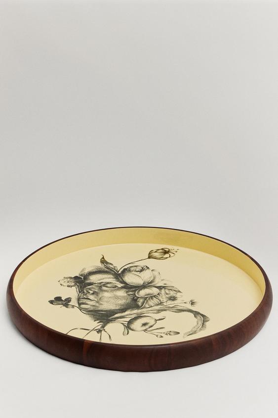 THE ALDIQUÀ ROUND TRAY - Cream by Zara - Image 0