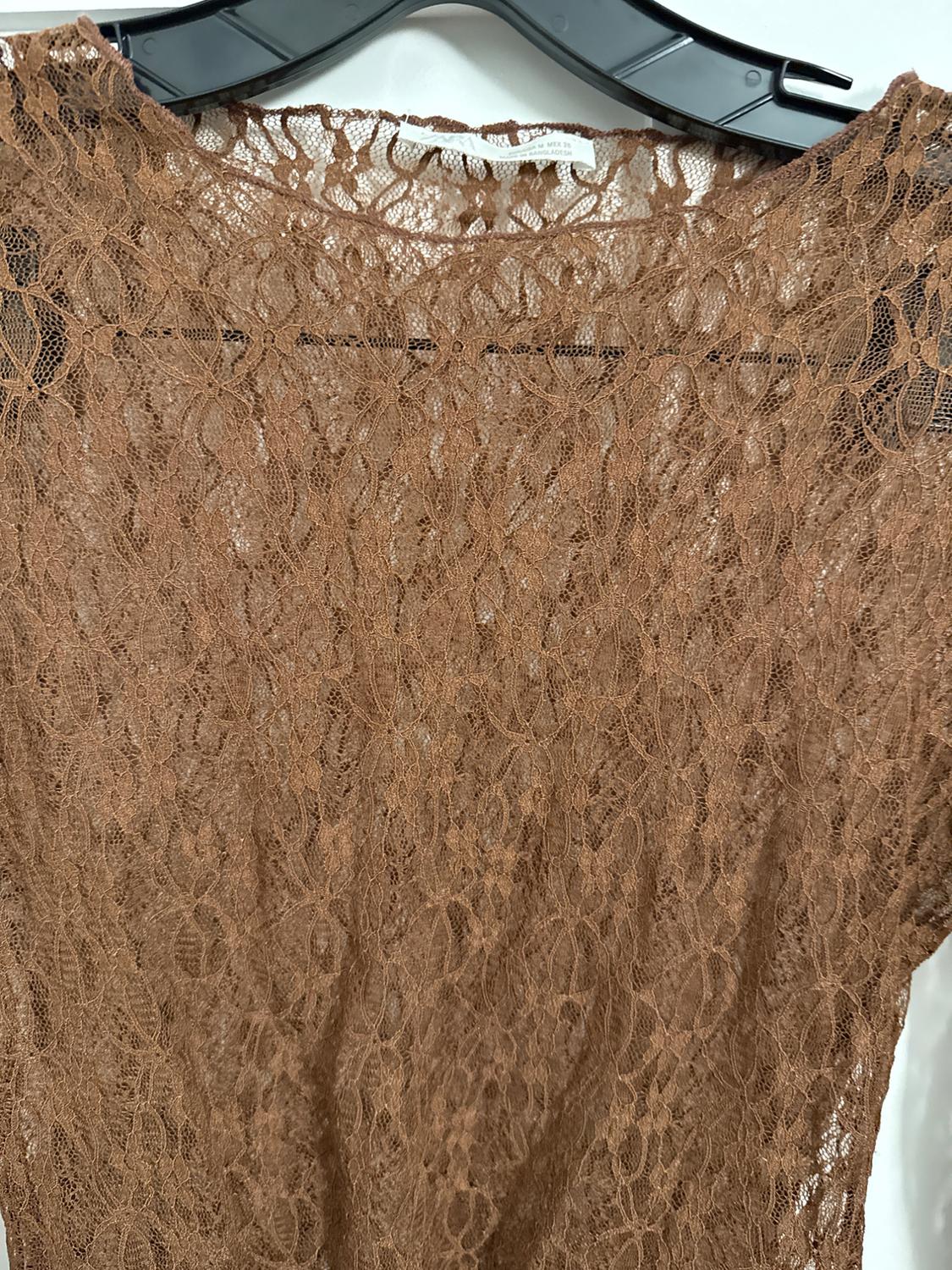 LONG SLEEVE LACE TOP - Image 2