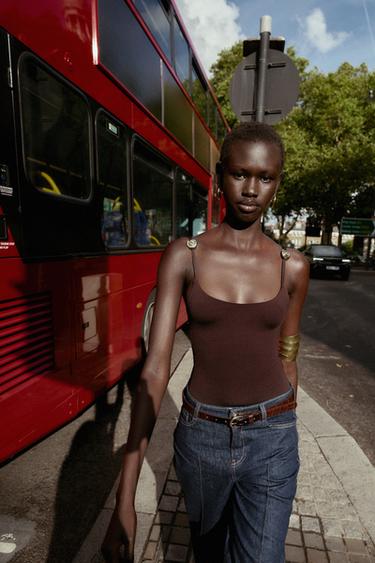BODY POLYAMIDE COQUILLAGE - Marron foncé de Zara - Image 3