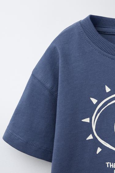 PRINTED T-SHIRT - Navy blue by Zara - Image 2