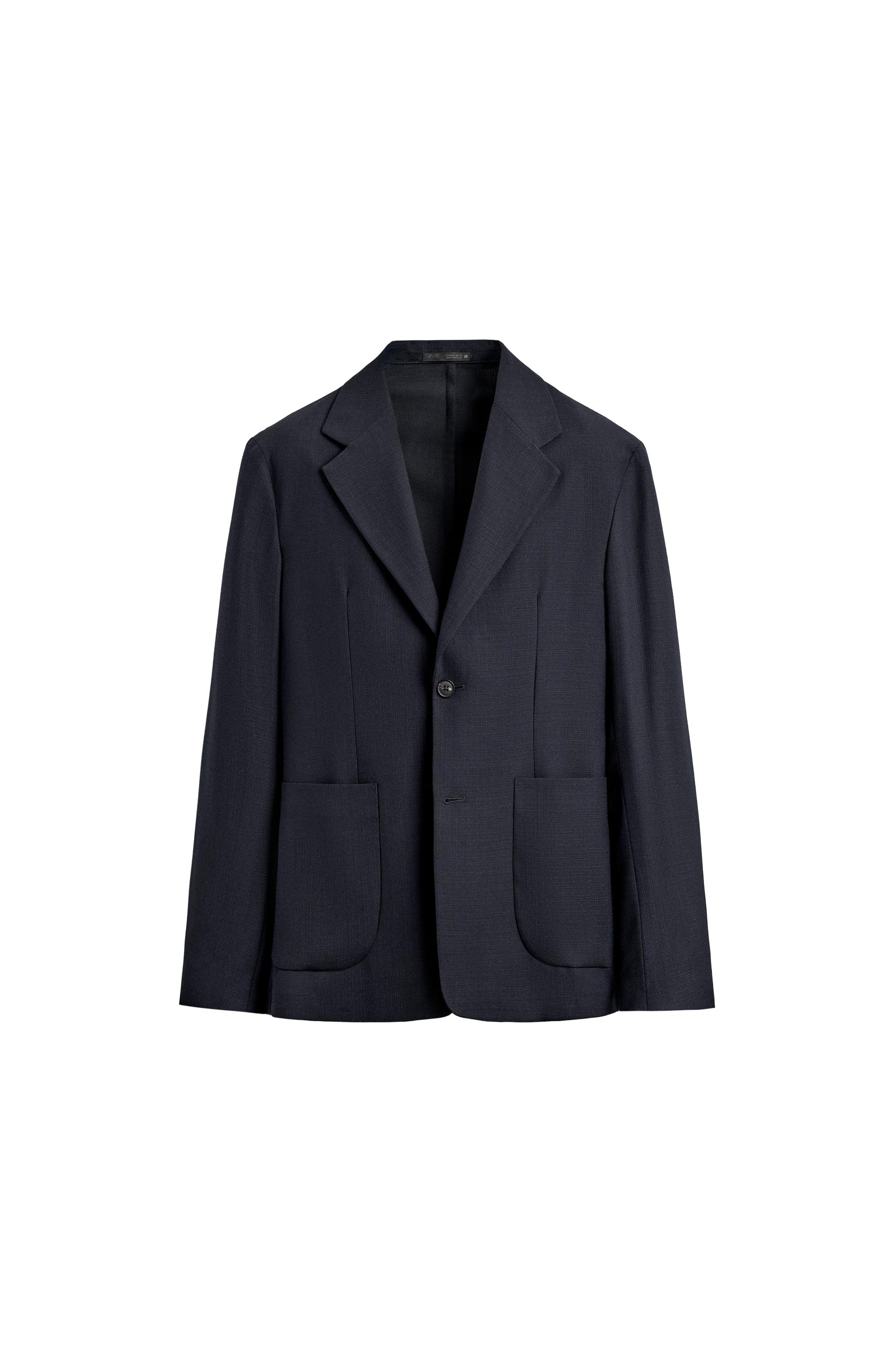 ザラ　リラックスフィット フルイドブレザー　M リラックスフィットブレザー - ネイビーブルー | ZARA Japan / 日本