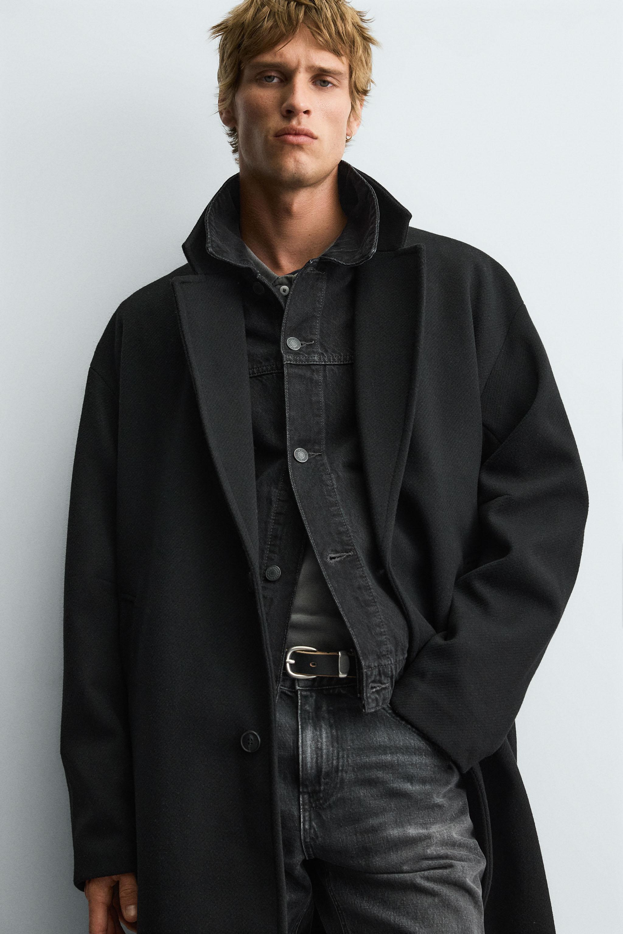 WATER REPELLENT TEXTURED COAT - Black | ZARA United States