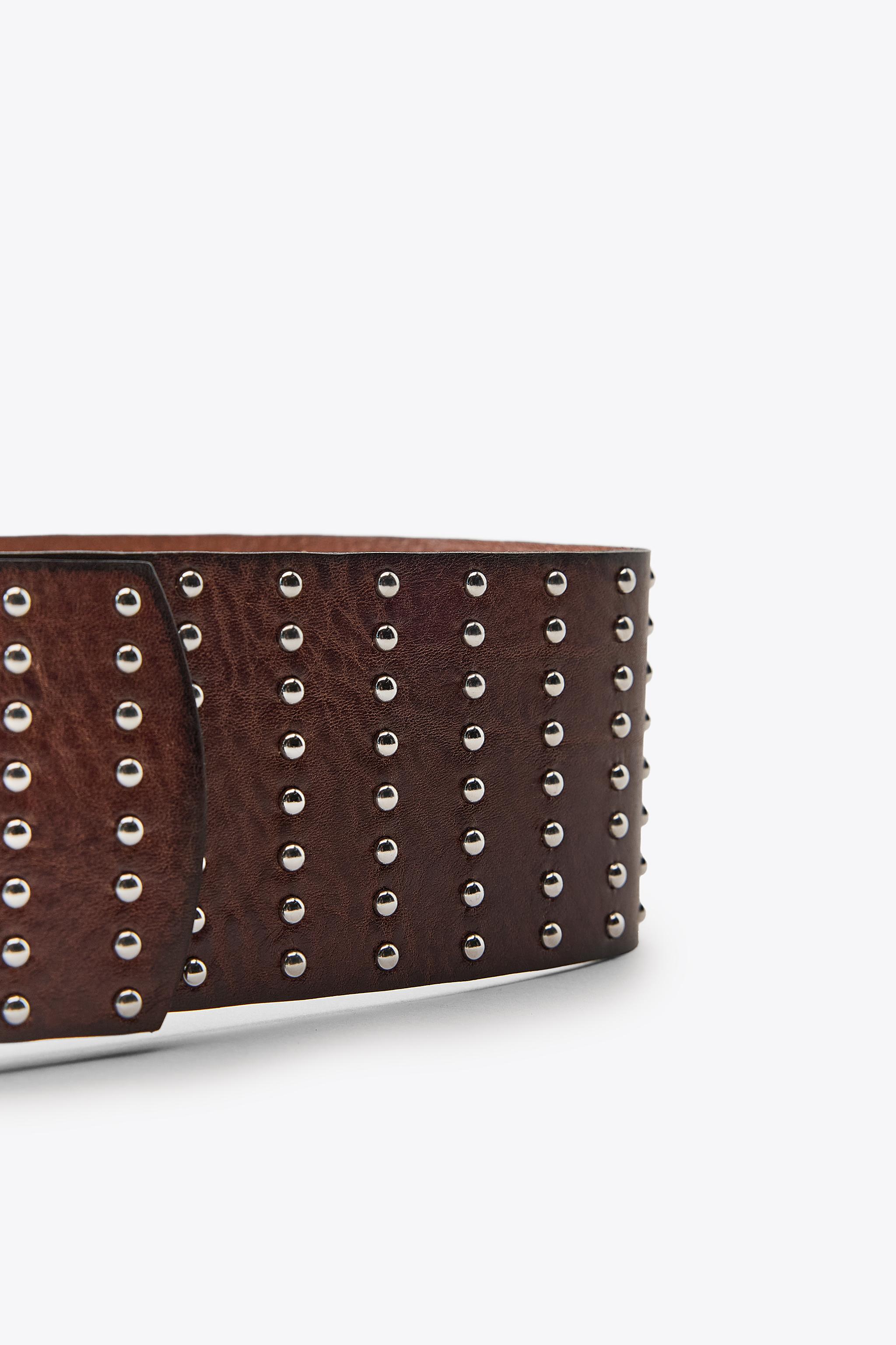 【ZARA】スタッズ レザー コルセットベルト 1736/041/700 ZARA】スタッズ レザー コルセットベルト 1736/041/700