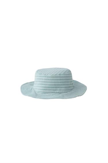 CHAPEAU BOB IMPRIMÉ RAYURES - Vert d'eau de Zara