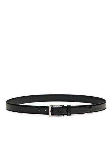 Zara Smart nappa leather belt with topstitching - Black