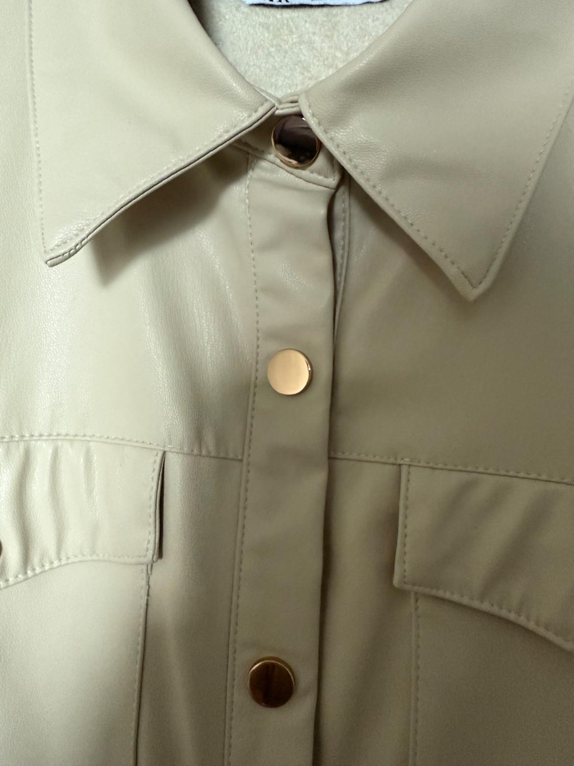 FAUX LEATHER OVERSHIRT - Image 6