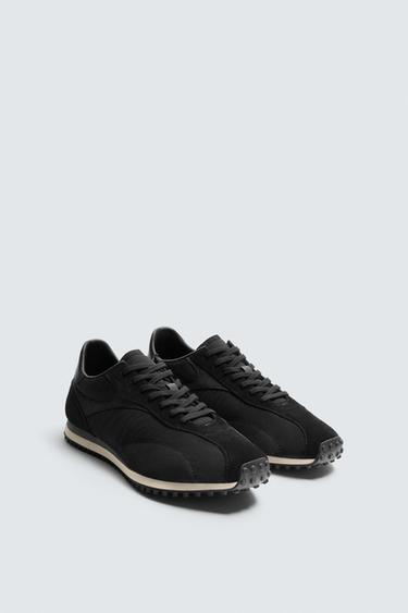 Zara LIMITED EDITION NYLON SNEAKERS - Black