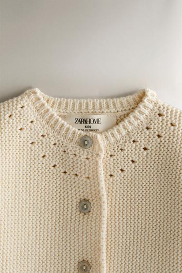 VESTE BÉBÉ EN MAILLE - Écru de Zara - Image 1