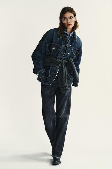 VESTE EN JEAN TRF - Bleu de Zara