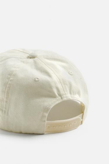 CONTRAST EMBROIDERY CAP - Ecru by Zara - Image 6