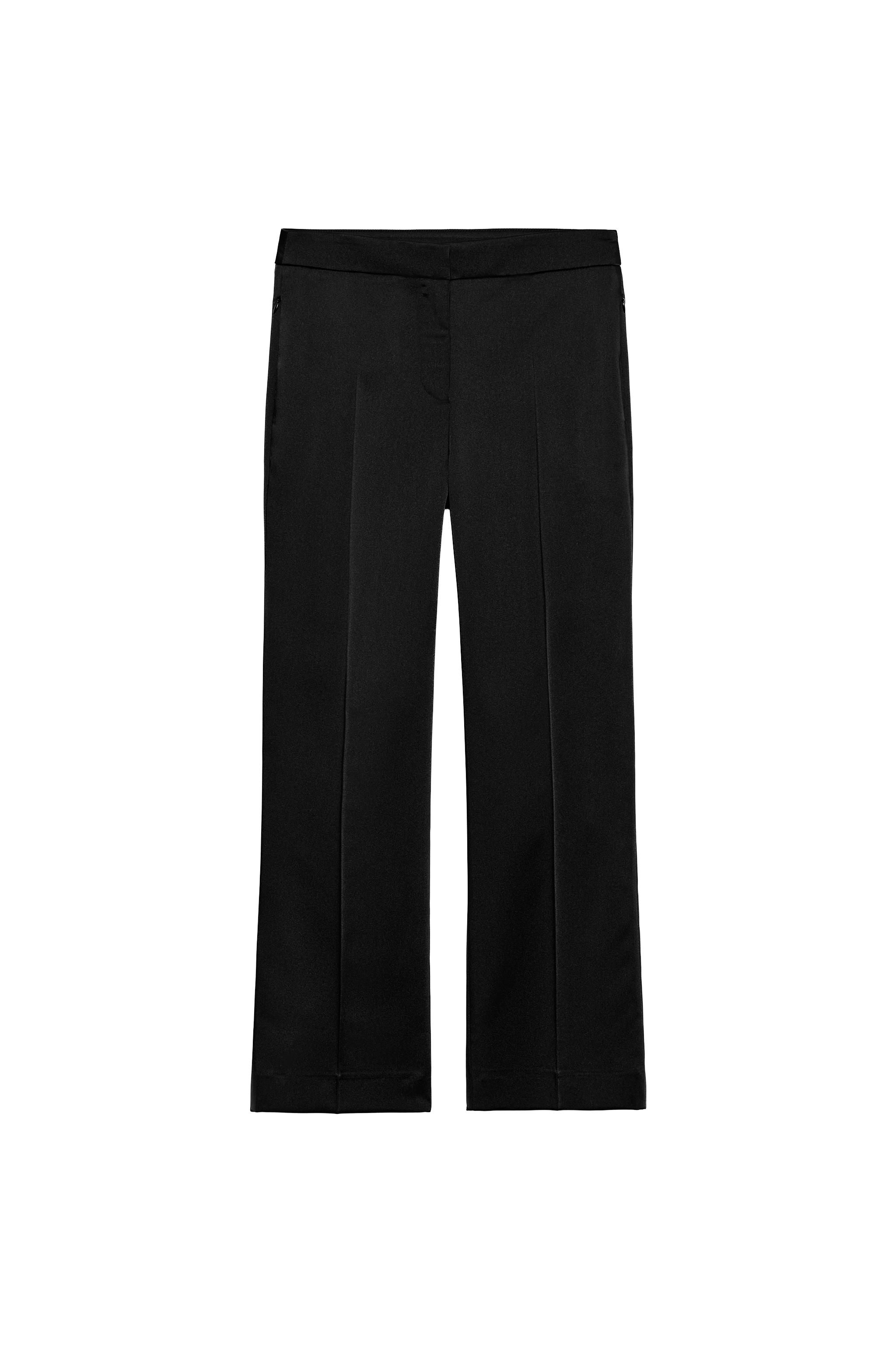 STRAIGHT-LEG SATIN PANTS