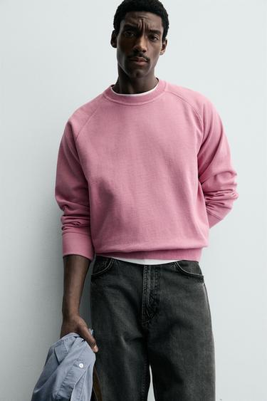 SWEAT RAS-DU-COU LAVÉ BASIQUE - or rose de Zara - Image 5