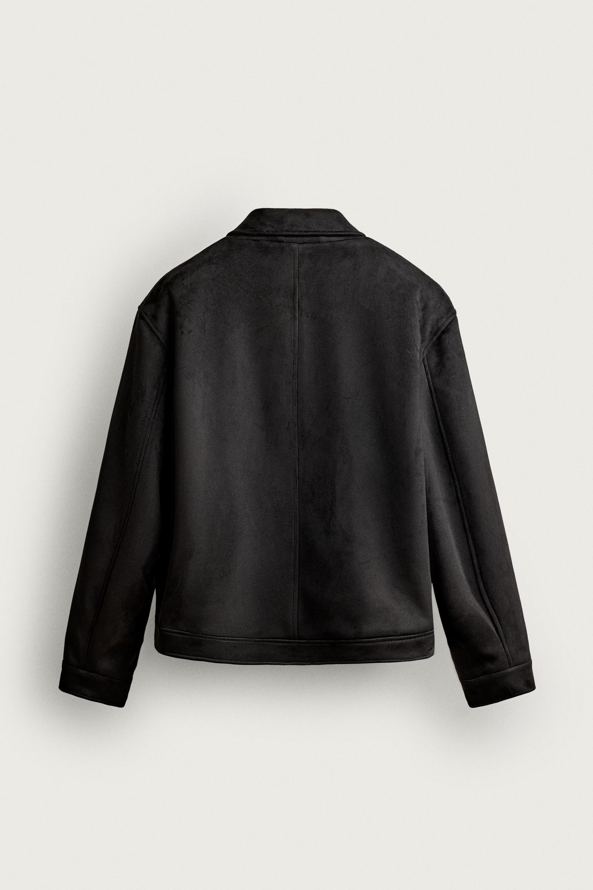 Мужские куртки Zara FAUX SUEDE REGULAR FIT JACKET — фото 8