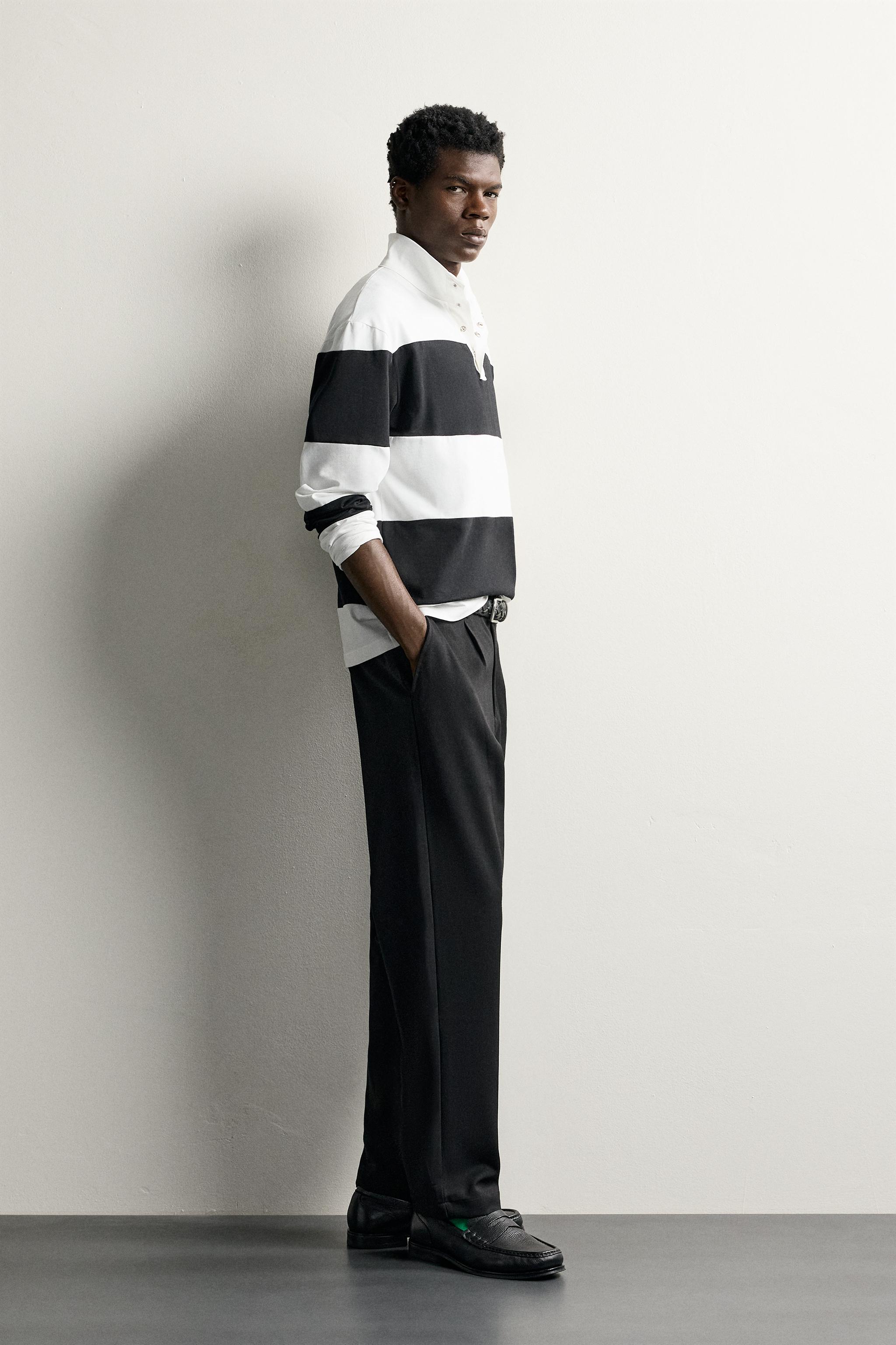 Zara RELAXED FIT PİLİLİ PANTOLON görsel 4