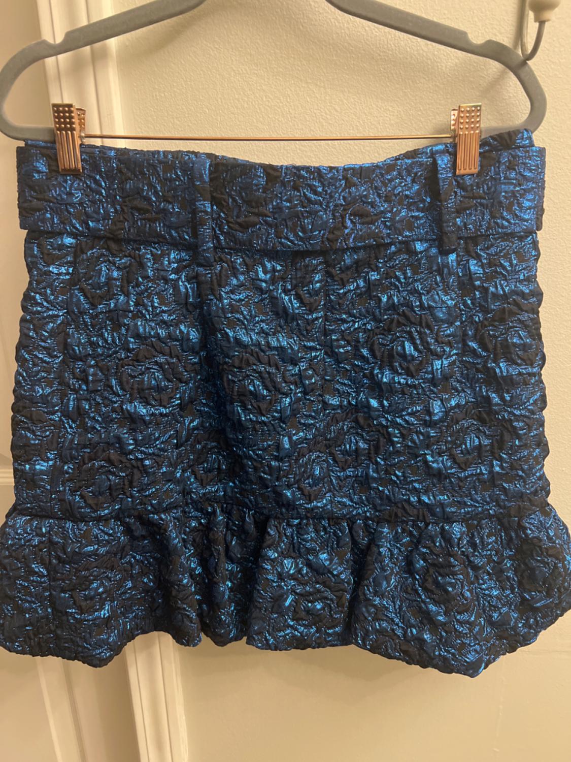FLOUNCED HEM BELTED SKIRT - Image 2