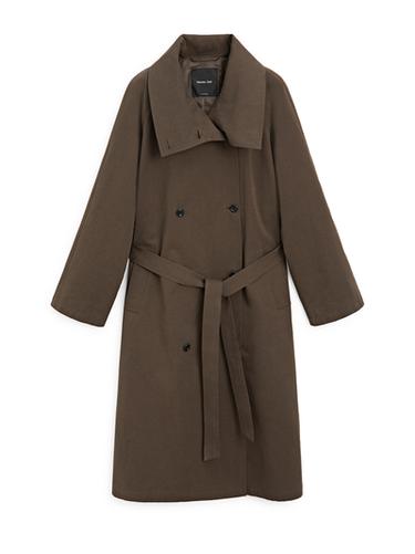 Zara High collar trench coat - Brown