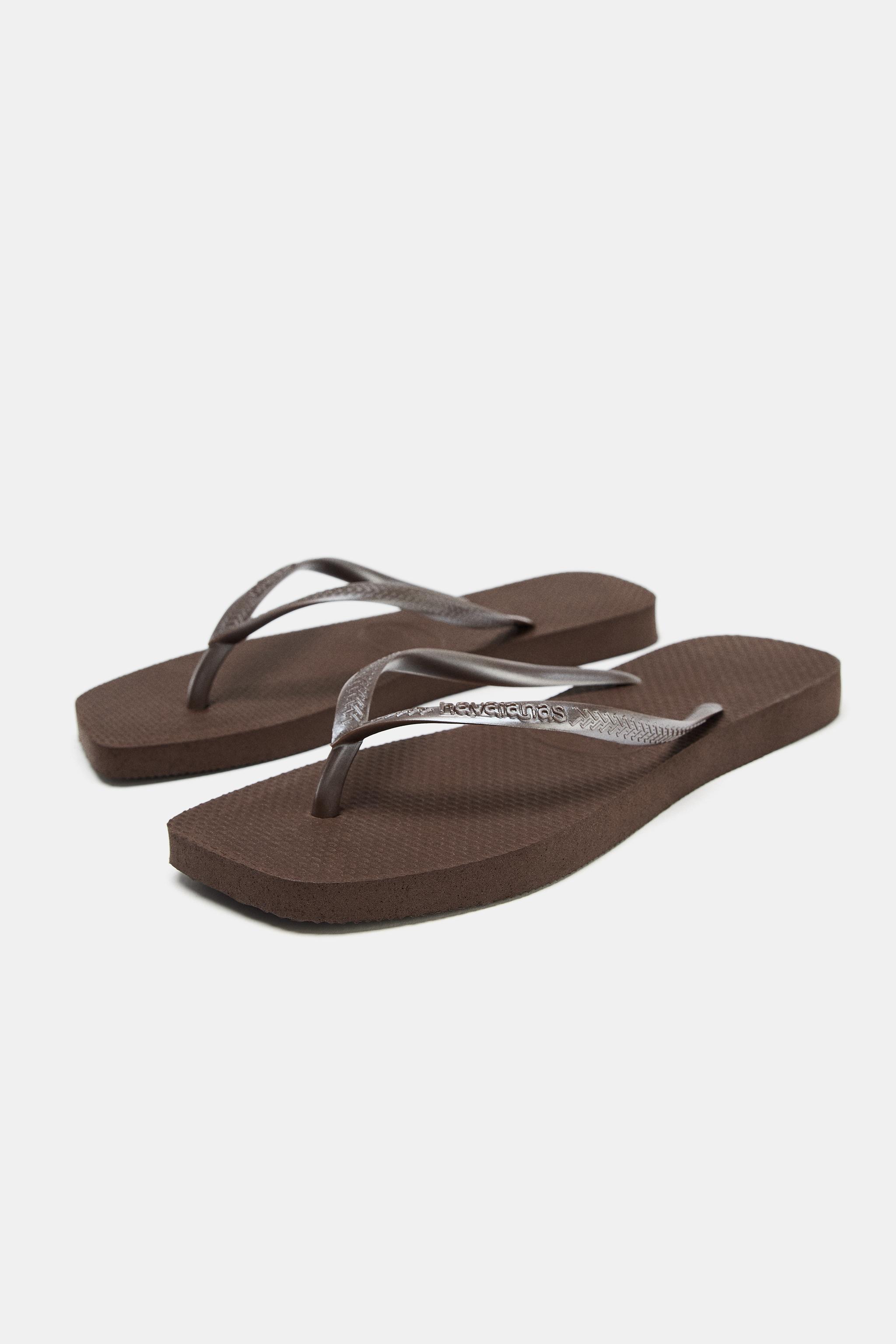 HAVAIANAS ® x ZARA SANDALS - Brown | ZARA New Zealand