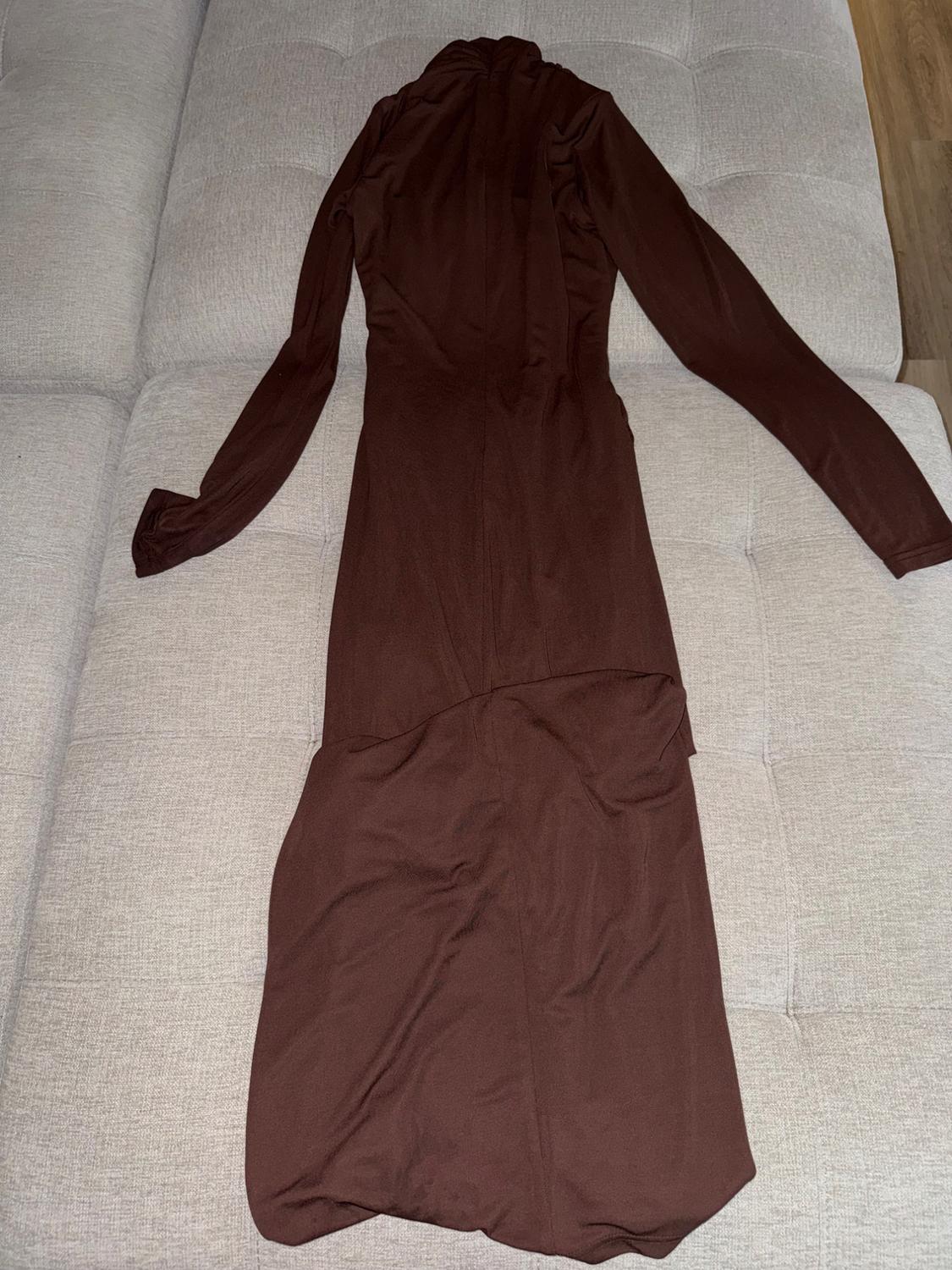 BROWN LONG DRESS - Image 3