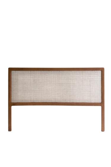 WOOD AND RATTAN HEADBOARD - Brown by Zara