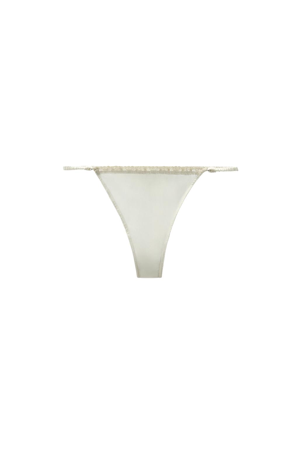 SILK BLEND LACE THONG - image 3