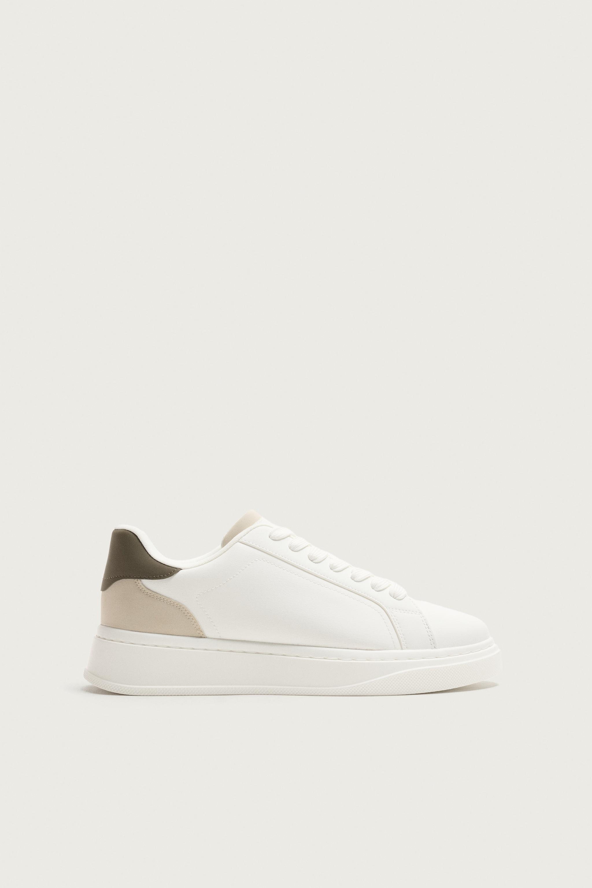 HEEL DETAIL SNEAKERS — Khaki Green