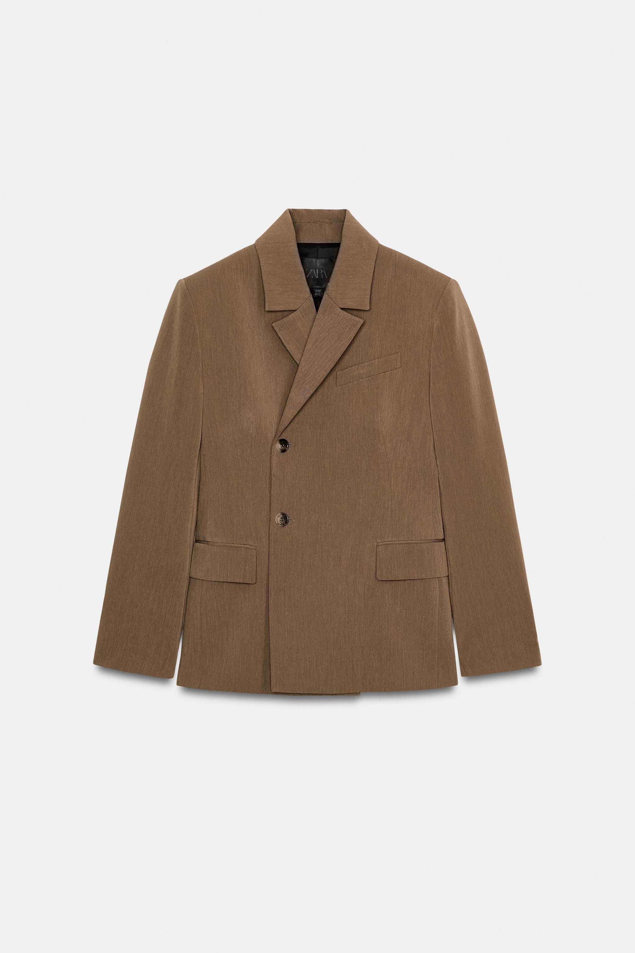 BLAZER CRUZADO ZW COLLECTION - Marrom | ZARA Brasil
