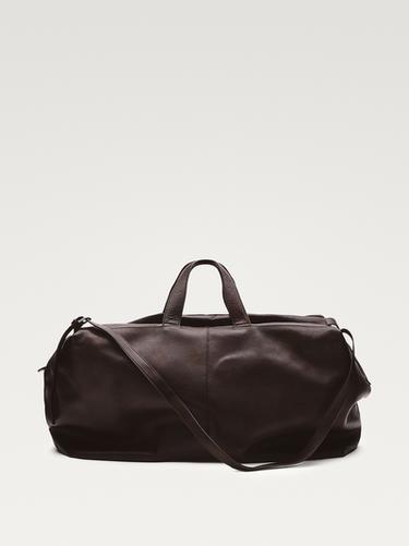 Bolso maxi duffle piel napa - Marrón de Zara