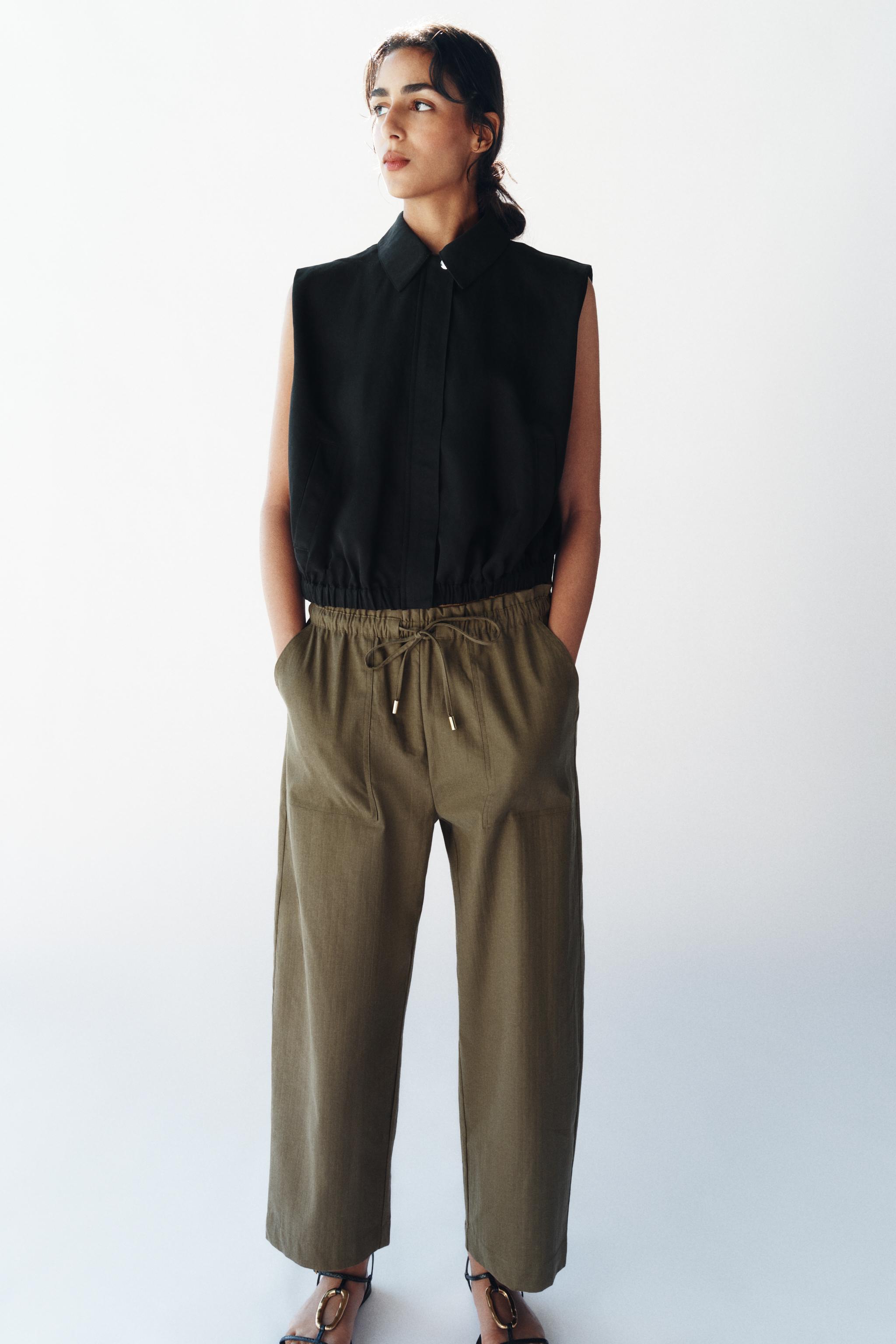TAPERED PANTS WITH ELASTIC WAIST