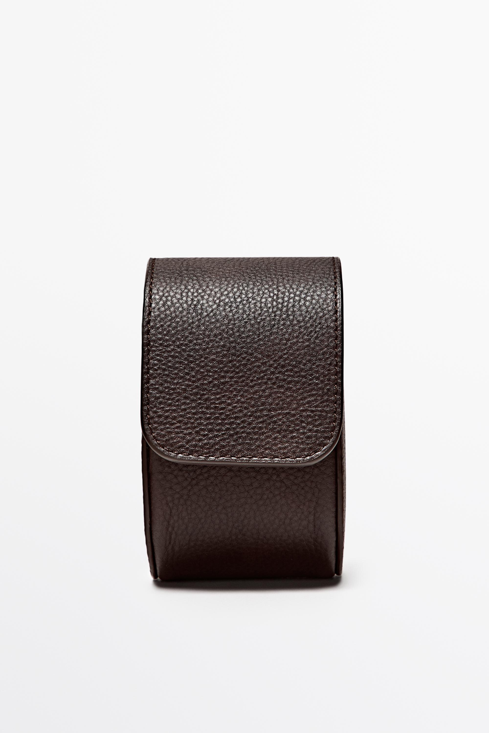 Nappa leather watch case