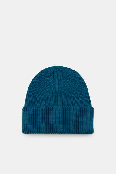 GORRO BEANIE VUELTA - Verde azul de Zara