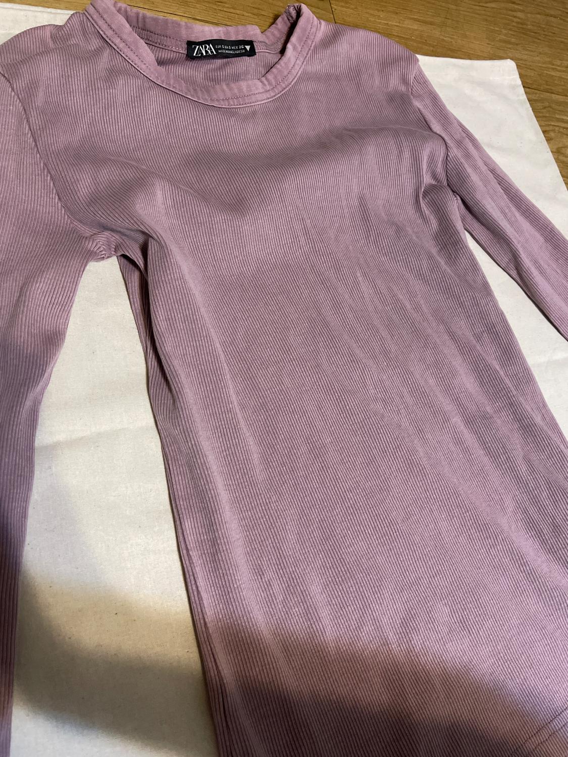 WASHED EFFECT RIBBED LONG SLEEVE T-SHIRT - Image 2