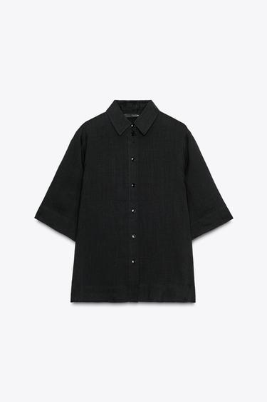 RAMIE SHIRT ZW COLLECTION - Black by Zara