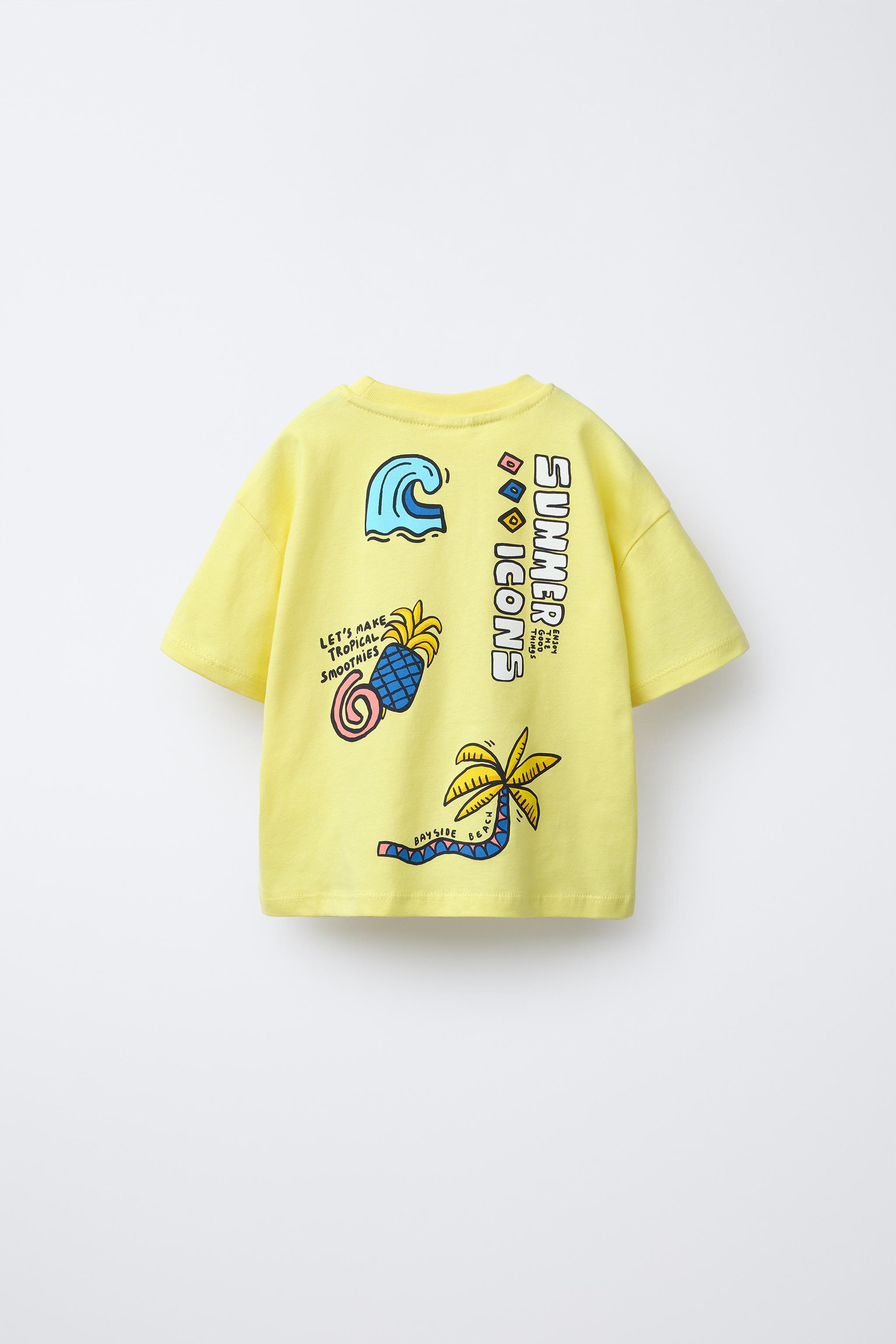 プリントTシャツ - イエロー | ZARA Japan / 日本